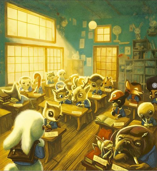 … und natürlich zu spät in der Schule.